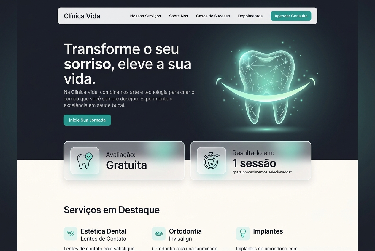 Landing Page Clínica Vida — Odontologia