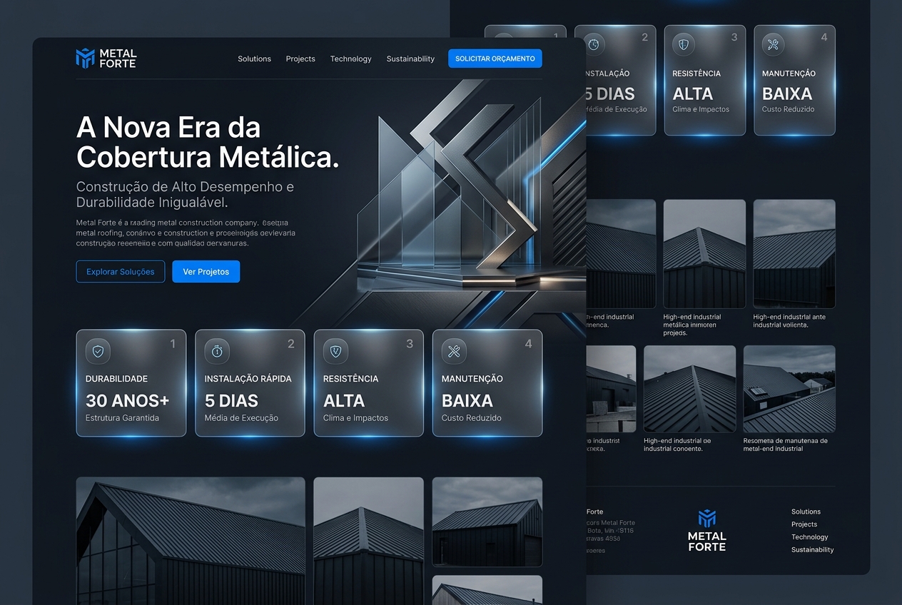 Landing Page Metal Forte — Coberturas Metálicas